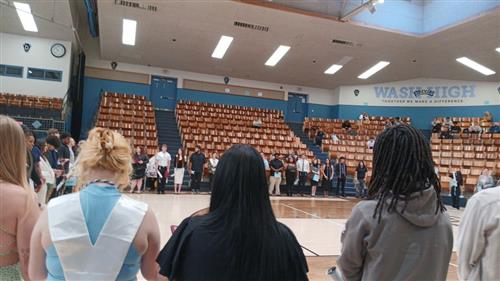  Seniors singing Alma Mater